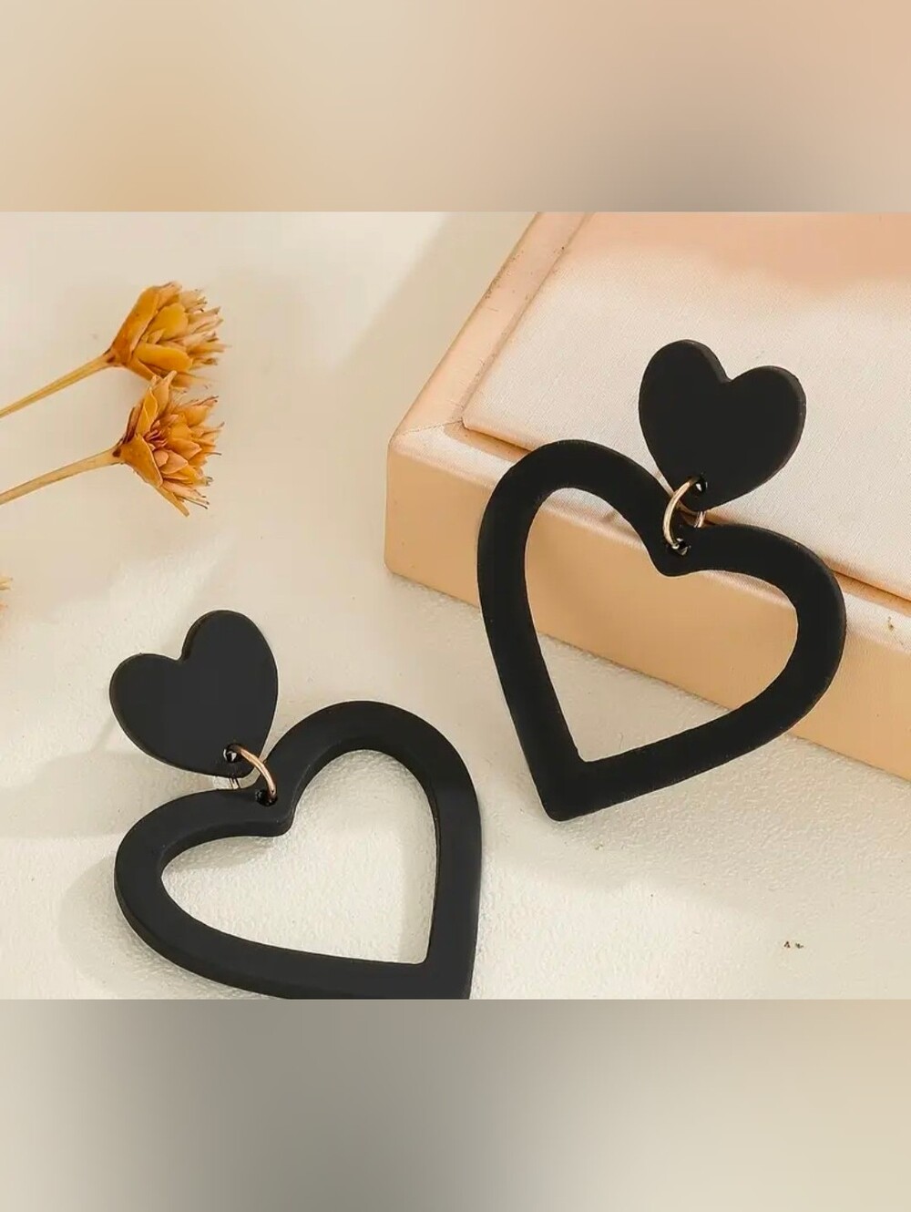 $8 Each Or Bundle 5/$20 Black Heart Drop Earrings